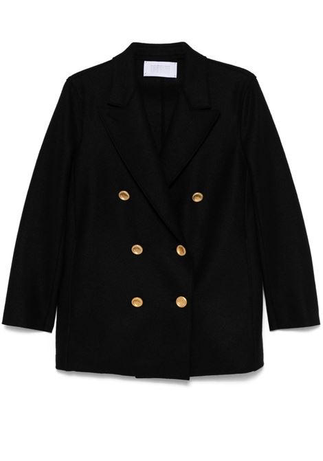 Black double-braested wool peacoat Harris wharf london - women HARRIS WHARF LONDON | A2344MLK199